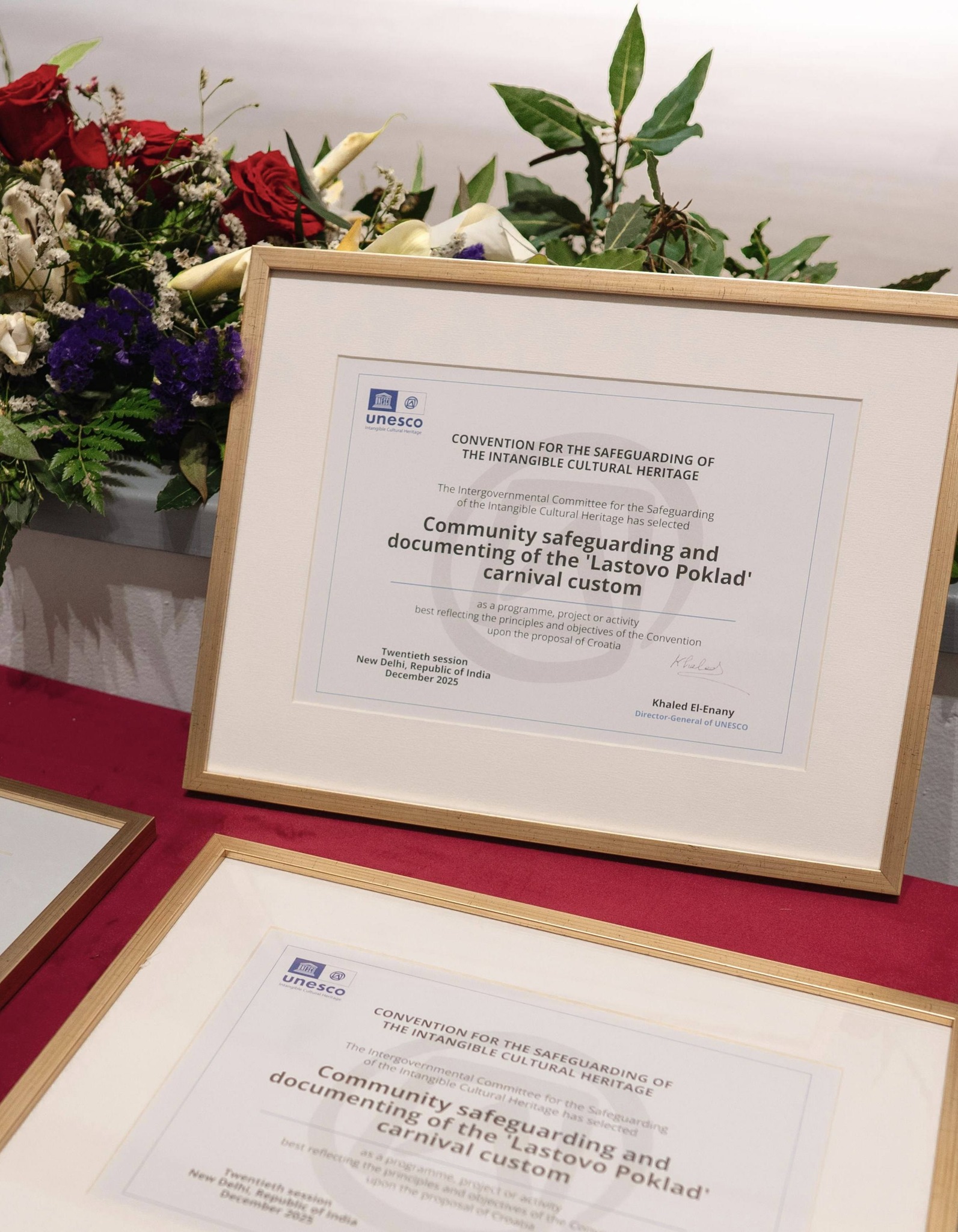 Svečano uručene UNESCO povelje nositeljima kulturnog dobra Lastovski poklad